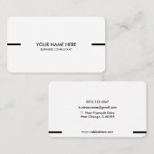 Carte De Visite White Simple and Beautiful Business design (Devant / Derrière)