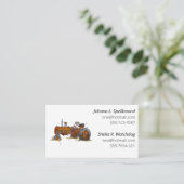 Carte De Visite White Social introduction calling card-tractor (Debout devant)