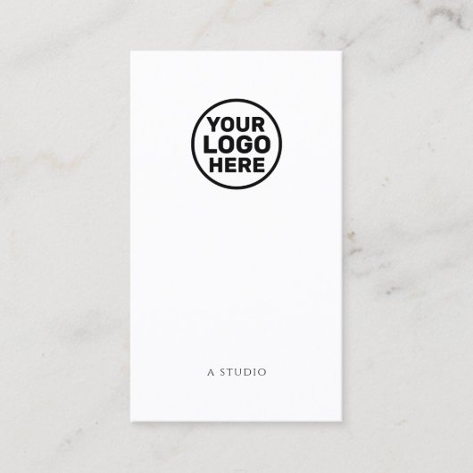 Carte De Visite White Social Media QR Code Ajouter un logo (Devant)