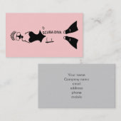 Carte De Visite White Space Scuba Diva (Devant / Derrière)