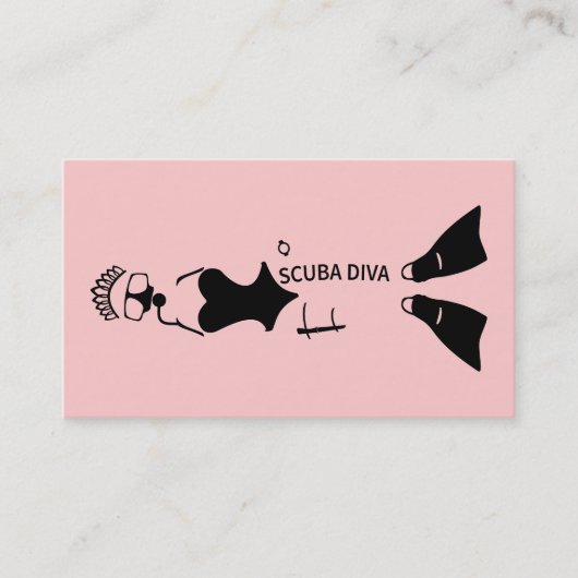 Carte De Visite White Space Scuba Diva (Devant)