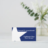 Carte De Visite White Star Elegant personnalisable (Debout devant)