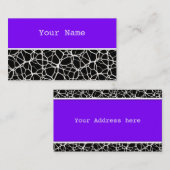 Carte De Visite White Web Texture + votre bachgr. & idées (Devant / Derrière)