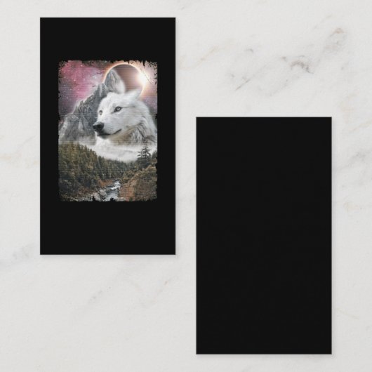 Carte De Visite White Wolf Mountains Solar Eclipse Galaxy (Devant / Derrière)