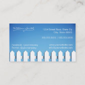 Carte De Visite White Wood fence Business card (Dos)
