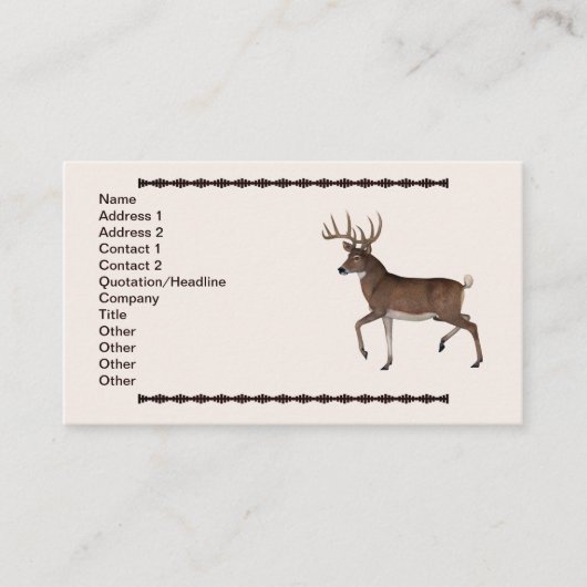 Carte De Visite Whitetail Buck (Devant)