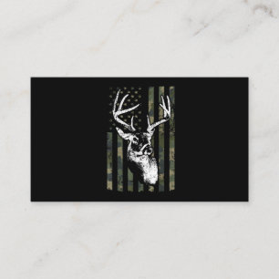 Carte De Visite Whitetail Buck Deer Hunting USA Camouflage Amériqu