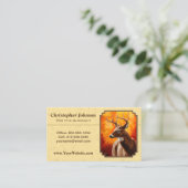 Carte De Visite Whitetail Deer Autumn (Debout devant)
