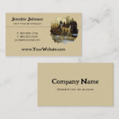 Carte De Visite Whitetail Deer Doe dans la forêt d'automne (Devant / Derrière)