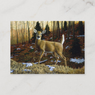 Carte De Visite Whitetail Deer Doe dans la forêt d'automne