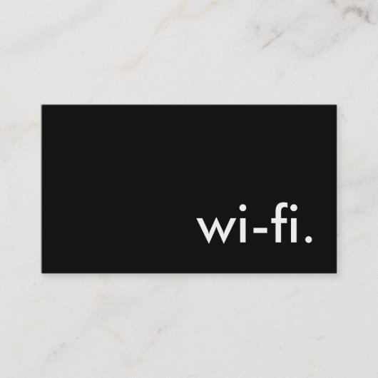 Carte De Visite wi-fi. (Devant)