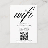 Carte De Visite Wifi Network Password QR Code (Devant)