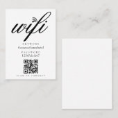 Carte De Visite Wifi Network Password QR Code (Devant / Derrière)