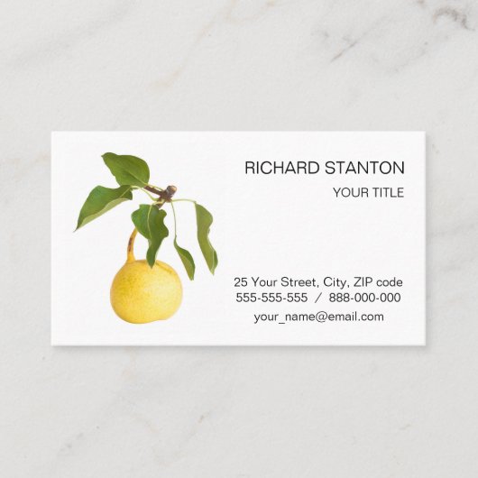 Carte De Visite Wild pear (Devant)