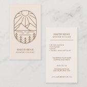 Carte De Visite Wilderness Adventure Tour Guide Camping Survie (Devant / Derrière)