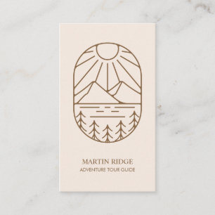 Carte De Visite Wilderness Adventure Tour Guide Camping Survie