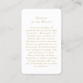 Carte De Visite Wildflower "In loving Memory" Photo Funeral (Dos)