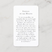 Carte De Visite Wildflower "In loving Memory" Photo Funeral (Dos)