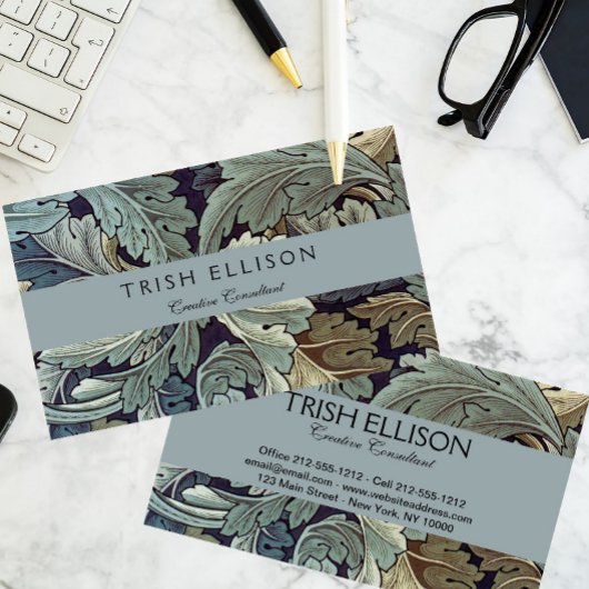 Carte De Visite William Morris Acanthus Feuilles