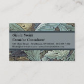 Carte De Visite William Morris Acanthus Sage Fleur Floral Botaniqu (Devant)