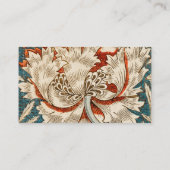 Carte De Visite William Morris Antique Honeysuckle Motif Floral (Dos)