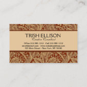 Carte De Visite William Morris Arcadia Floral Garden Flower Classi (Dos)