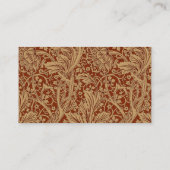 Carte De Visite William Morris Arcadia Floral Garden Flower Classi (Dos)