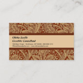 Carte De Visite William Morris Arcadia Floral Garden Flower Classi (Devant)