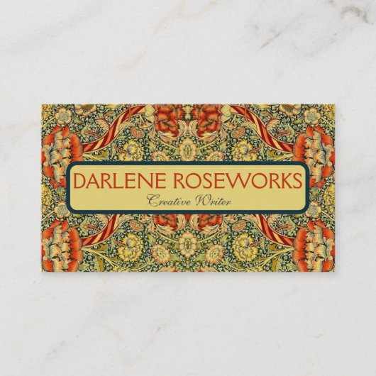 Carte De Visite William Morris Belle conception de bougies (Devant)