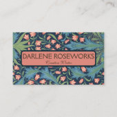 Carte De Visite William Morris Belle Lys Floral Rose (Devant)