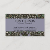 Carte De Visite William Morris Blackthorn Tapestry Floral (Dos)