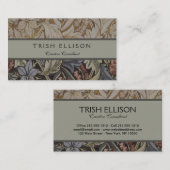 Carte De Visite William Morris Bluebell Tapestry Design (Devant / Derrière)