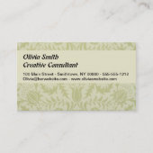 Carte De Visite William Morris Borge Mariage Soft Green (Devant)