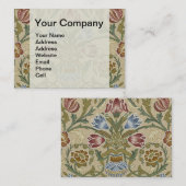 Carte De Visite William Morris Brocade Motif de fond d'écran flora (Devant / Derrière)