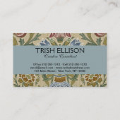 Carte De Visite William Morris Brocade Motif de fond d'écran flora (Dos)