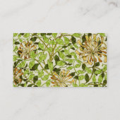 Carte De Visite William Morris Chèvrefeuille Fleurs Vertes (Dos)