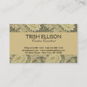 Carte De Visite William Morris Chrysanthemum Fleur d'âge (Dos)