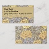 Carte De Visite William Morris Chrysanthemum Fleurs maman (Devant / Derrière)