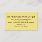 Carte De Visite William Morris Chrysanthemums, Or de la moutarde (Dos)