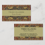 Carte De Visite William Morris Classique Tapis Art Design d'impres (Devant / Derrière)