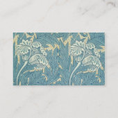 Carte De Visite William Morris Classique Tulipe Bleu Floral (Dos)