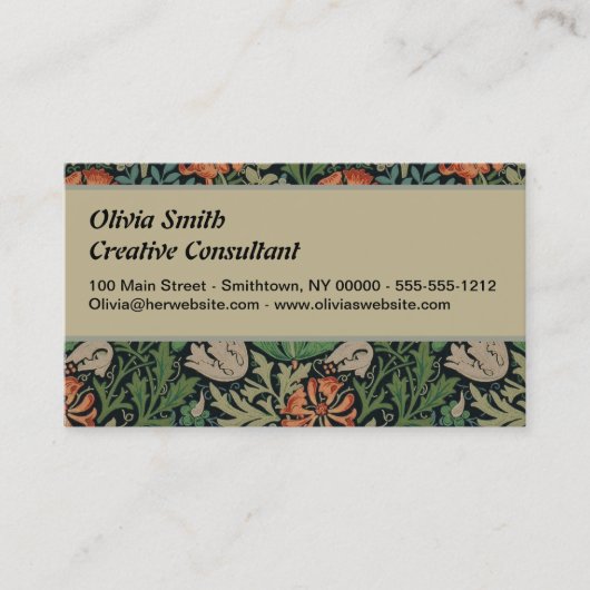 Carte De Visite William Morris Compton Fond d'écran classique (Devant)