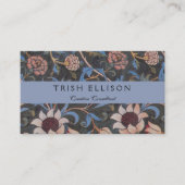 Carte De Visite William Morris Evenlode Textile Floral Art (Devant)