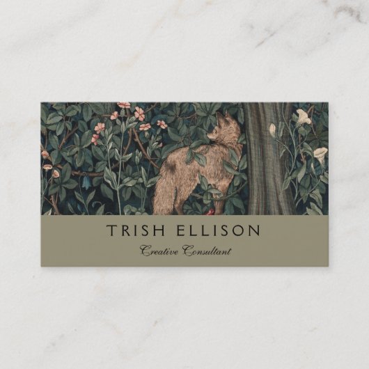 Carte De Visite William Morris Faune sauvage Fox (Devant)