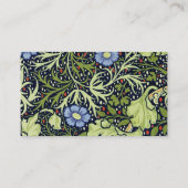 Carte De Visite William Morris Fleur d'antiquité aux algues marine (Dos)