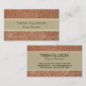 Carte De Visite William Morris Fleur de pavot rose Floral (Devant / Derrière)