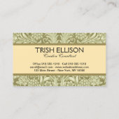 Carte De Visite William Morris Fleur verte tournesol (Dos)