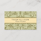 Carte De Visite William Morris Fleur verte tournesol (Devant)