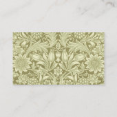Carte De Visite William Morris Fleur verte tournesol (Dos)