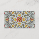 Carte De Visite William Morris Floral Circle Flower Illustration (Dos)